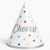 Mini "Here's to Your Birthday" Party Cone Hats, 12-Pack
